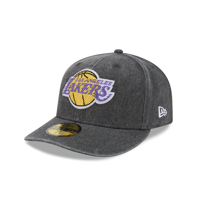 Los Angeles Lakers NBA Hardwood Classics Diamond Stitch 59FIFTY Pre-Curve Cerrada Negra