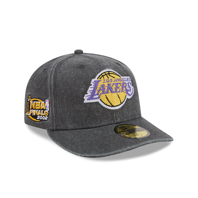 Los Angeles Lakers NBA Hardwood Classics Diamond Stitch 59FIFTY Pre-Curve Cerrada Negra