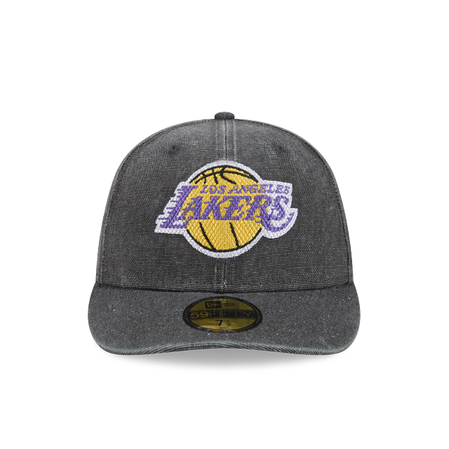 Los Angeles Lakers NBA Hardwood Classics Diamond Stitch 59FIFTY Pre-Curve Cerrada Negra
