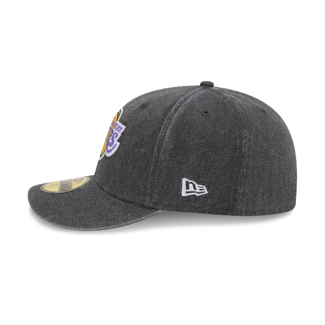 Los Angeles Lakers NBA Hardwood Classics Diamond Stitch 59FIFTY Pre-Curve Cerrada Negra