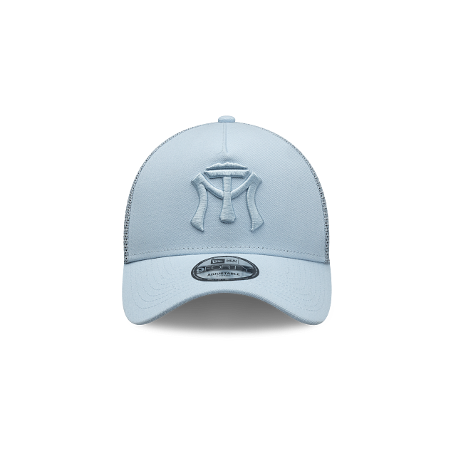 Sultanes de Monterrey LMB Fangear 9FORTY A-Frame Trucker Snapback Azul
