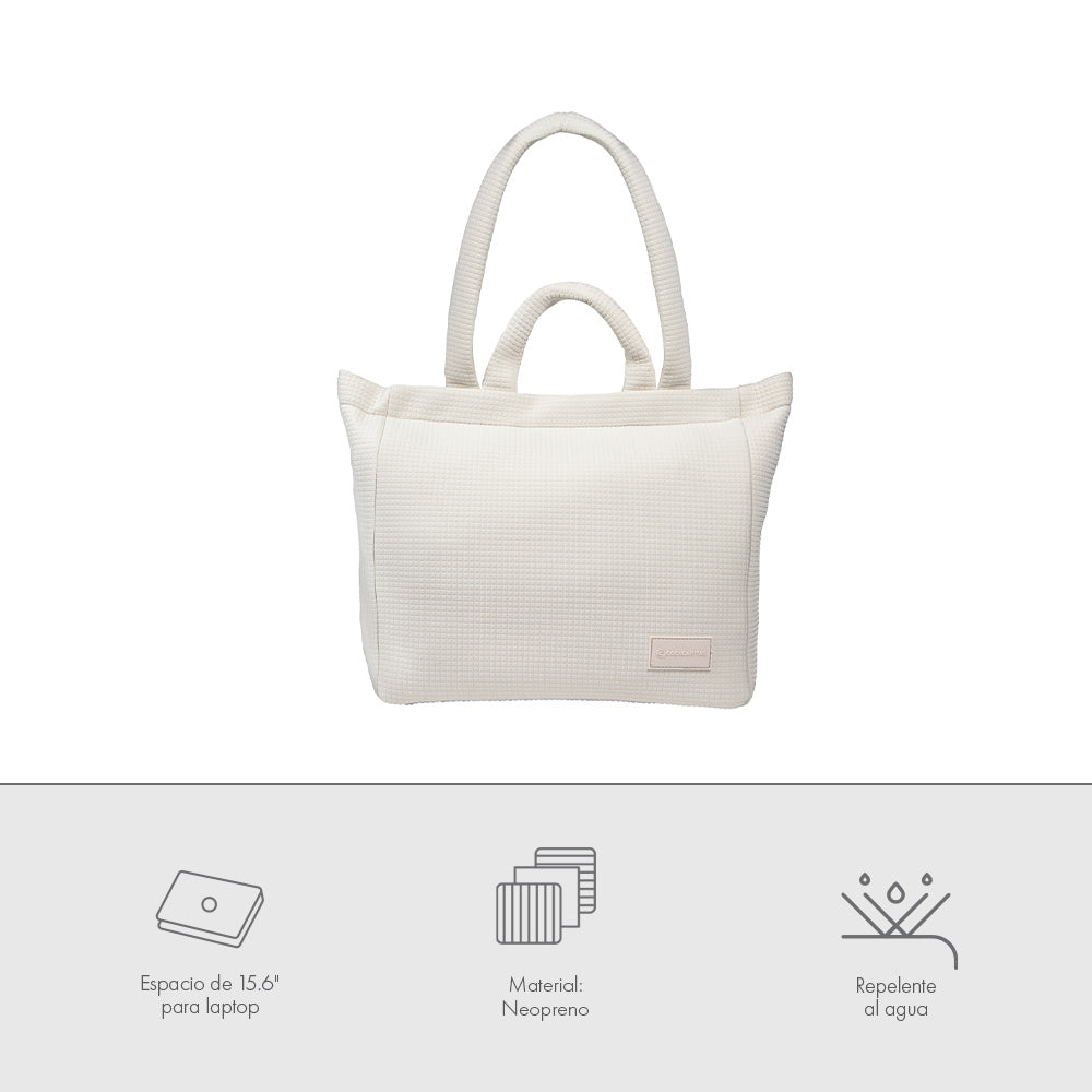 BOLSA TOTE BAG NARA Laptop 14" Cool Capital Blanco