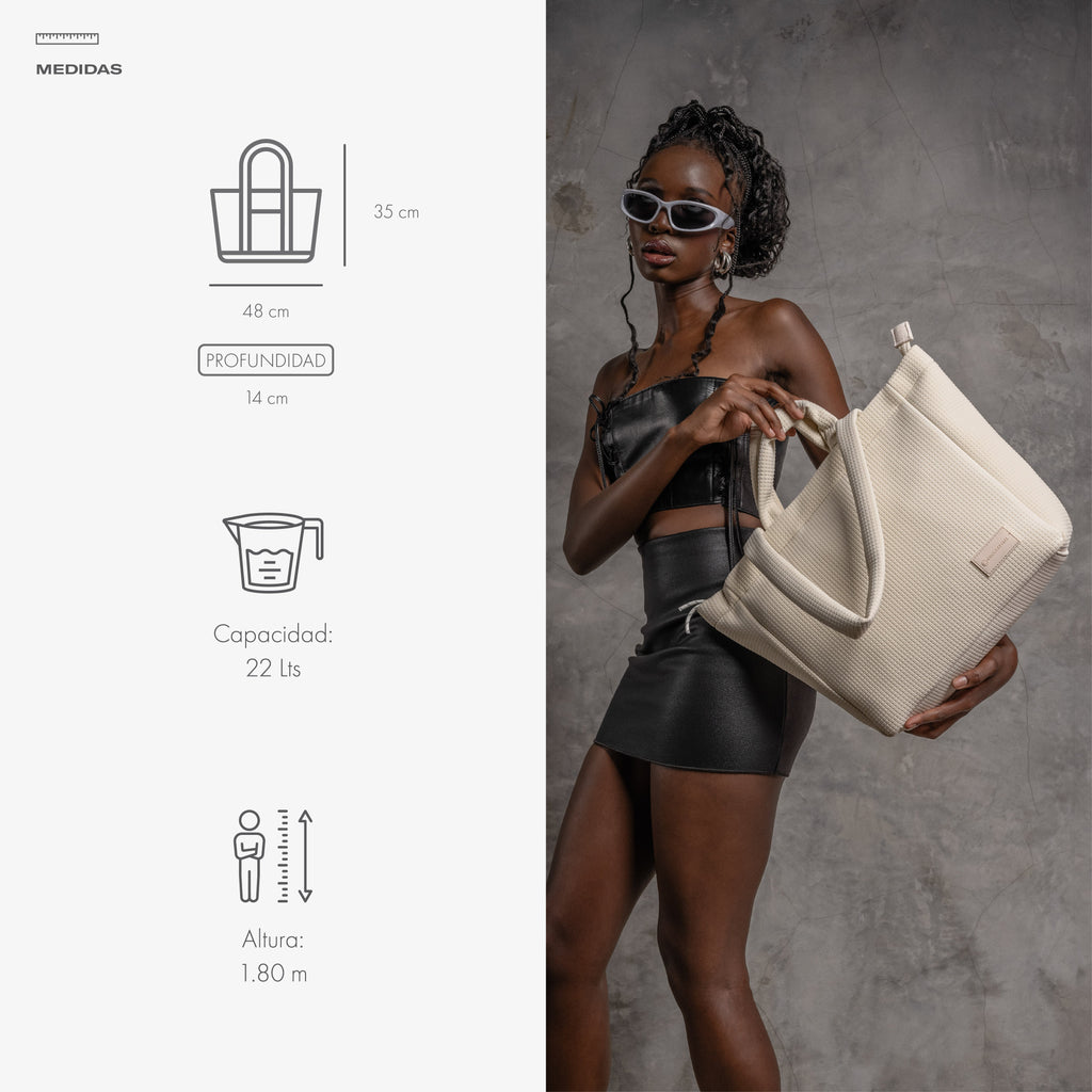 BOLSA TOTE BAG NARA Laptop 14" Cool Capital Blanco