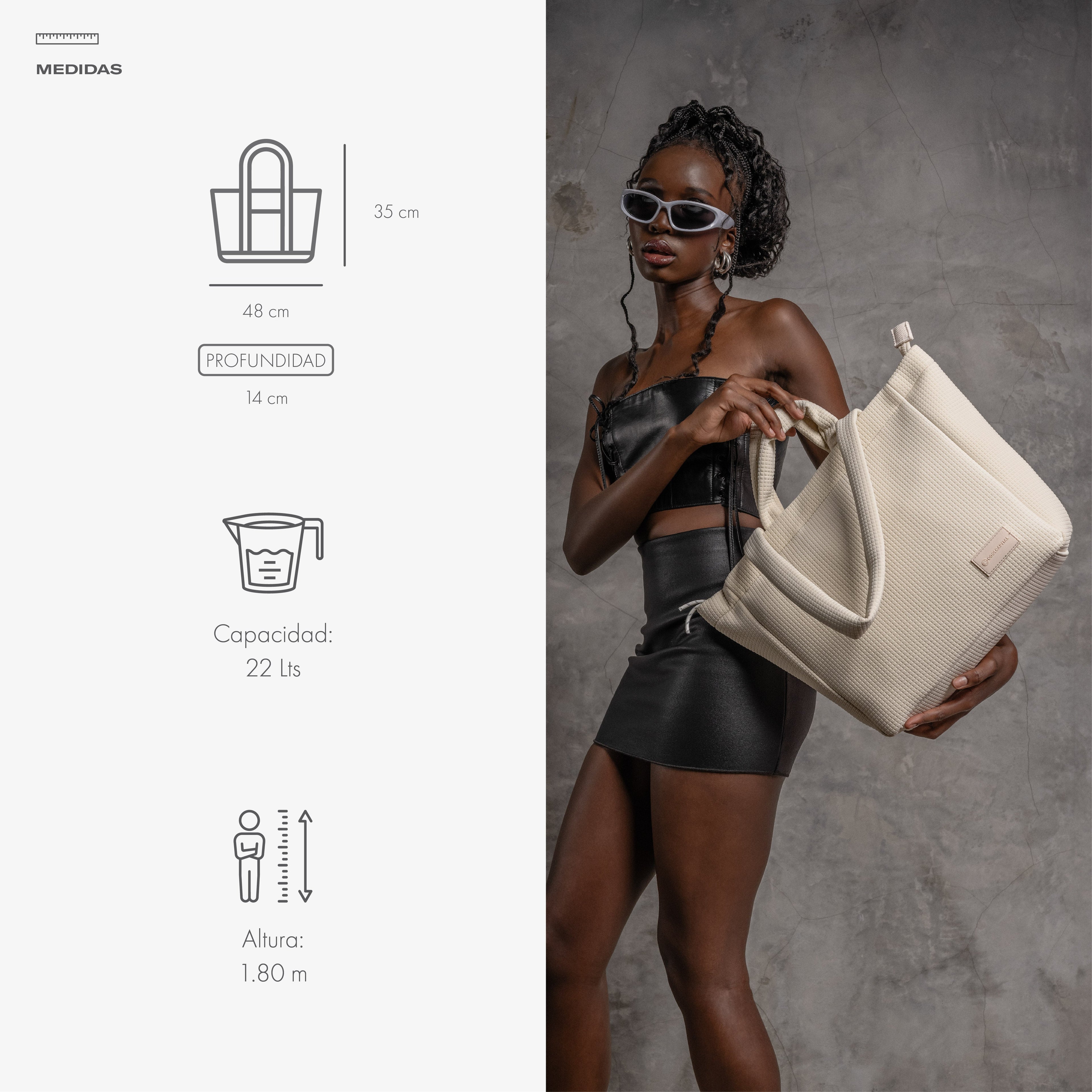 BOLSA TOTE BAG NARA Laptop 14" Cool Capital Blanco